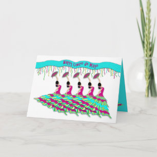 Cinco de Mayo, Flamenco-Tänzer, weiß Abgeschieden Karte