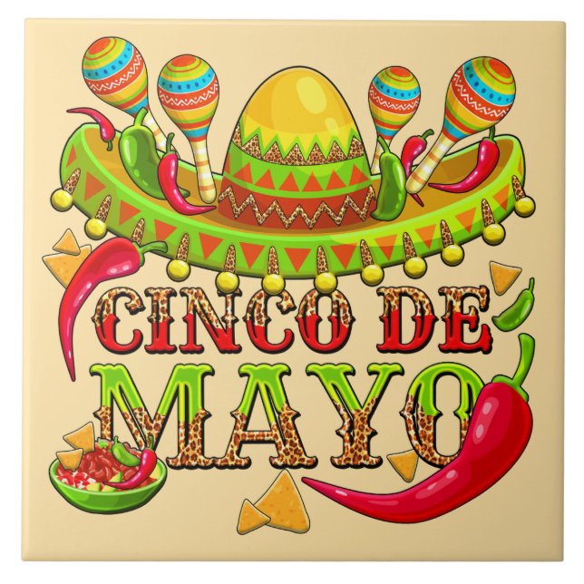 Cinco de Mayo Fliese (Vorderseite)