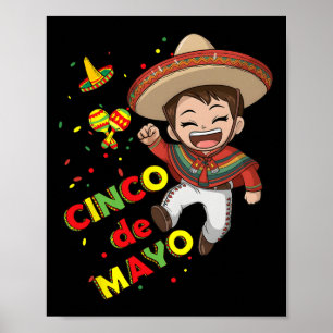 Cinco de Mayo for Kids Boys Mexikanisches Design P Poster