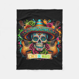 Cinco De Mayo Frauen Mädchen Kinder Mexikanischer Fleecedecke