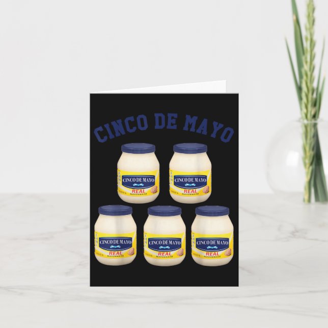 Cinco De Mayo Funny 5 Mayonnaise Jars Karte (Vorderseite)