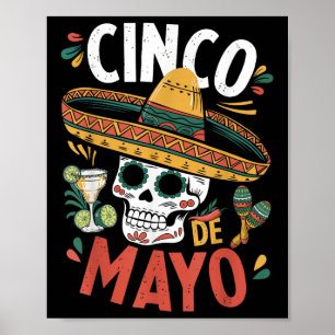 Cinco De Mayo Funny Camisa Mexican Sombrero Fiesta Poster
