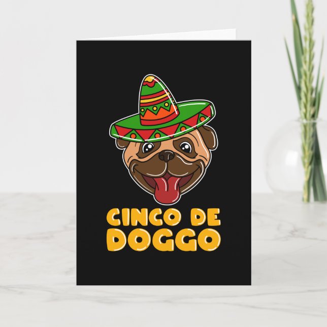 Cinco de Mayo Funny Dog mit Sombrero Karte (Vorderseite)