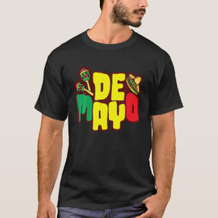 Cinco De Mayo Funny Hand Print Mexican Hat T-Shirt