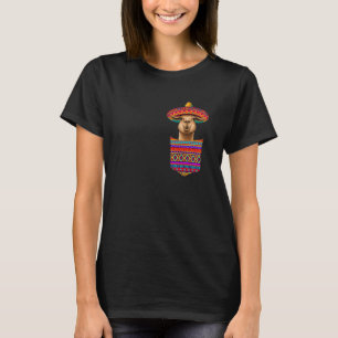 Cinco De Mayo Funny Llama Wearing Sombrero mexikan T-Shirt