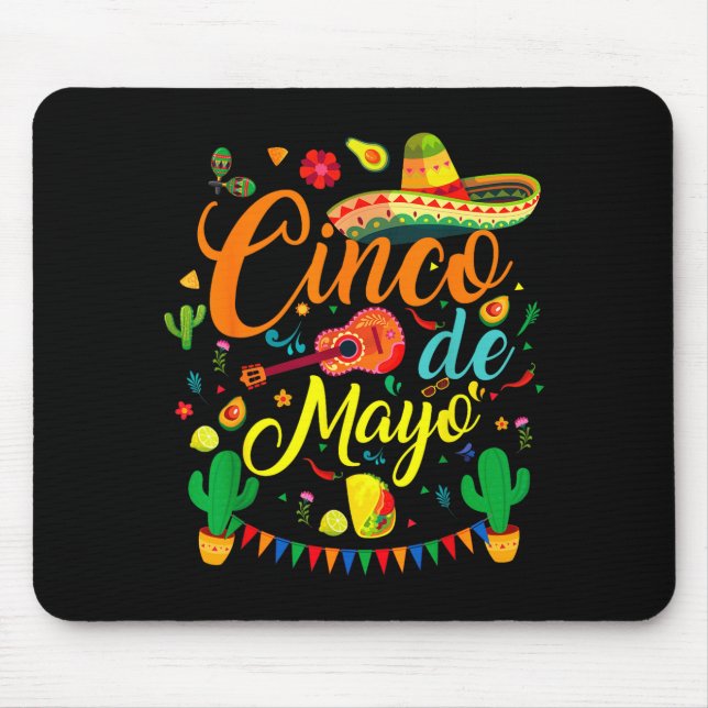 Cinco de mayo funny mexican fiesta party 5 de mayo mousepad (Vorne)