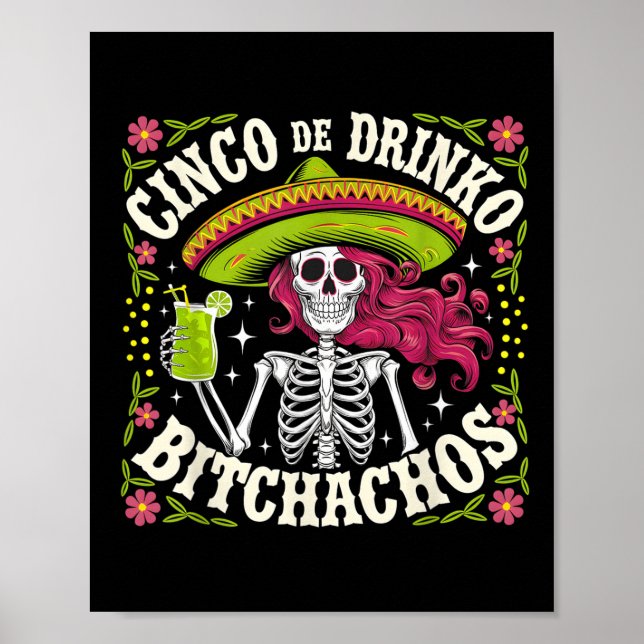 Cinco De Mayo Funny mexikanisches Party Cinco De D Poster (Vorne)