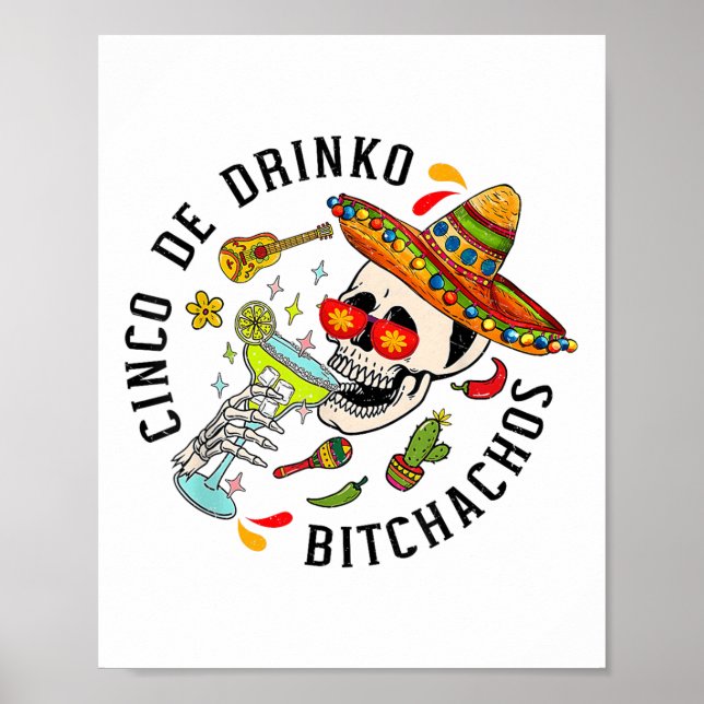 Cinco De Mayo Funny mexikanisches Party Cinco De D Poster (Vorne)
