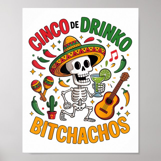 Cinco De Mayo Funny mexikanisches Party Cinco De D Poster (Vorne)