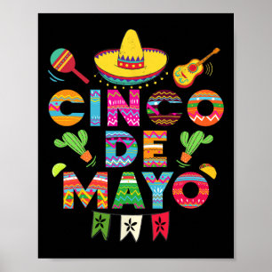 Cinco De Mayo für Männer Frauen Kinder Mexikanisch Poster