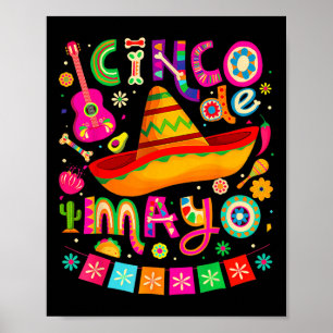 Cinco De Mayo für Männer Frauen Kinder Mexikanisch Poster