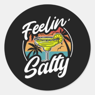 Cinco De Mayo Gefühl Salty Vintag mexikanische Fra Runder Aufkleber