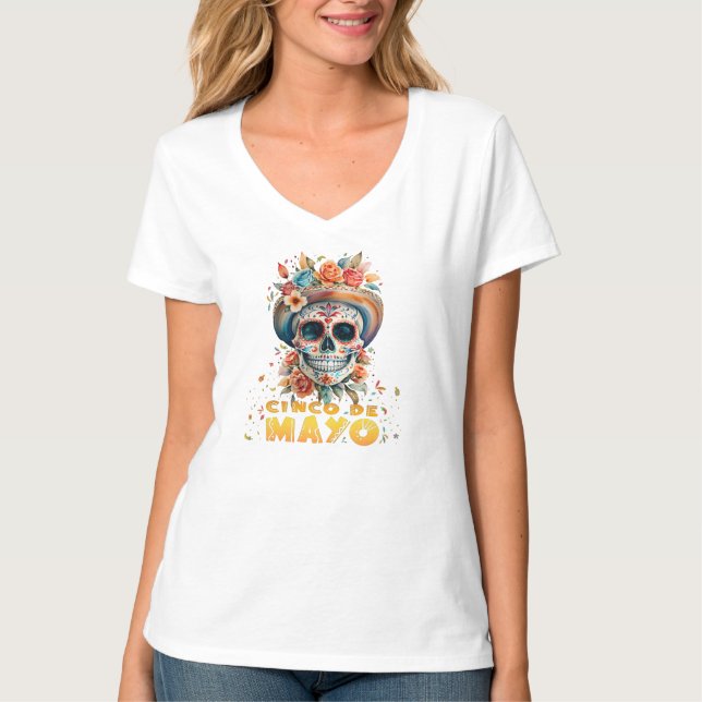 Cinco De Mayo Girl Mexican Fiesta 5 De Mayo T-Shirt (Vorderseite)