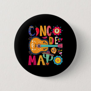 Cinco De Mayo Gitarrenparty Mexikanische Fiesta Fr Button