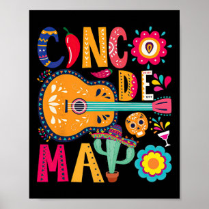 Cinco De Mayo Gitarrenparty Mexikanische Fiesta Fr Poster