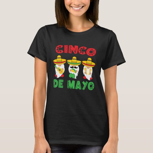 Cinco De Mayo Gnomes 5 De Mayo Party Mexican Fiest T-Shirt (Vorderseite)