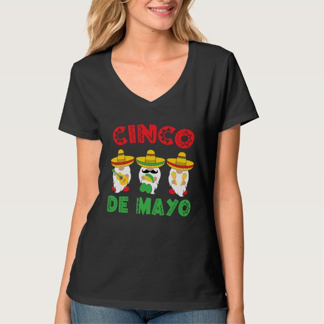 Cinco De Mayo Gnomes 5 De Mayo Party Mexican Fiest T-Shirt (Vorderseite)