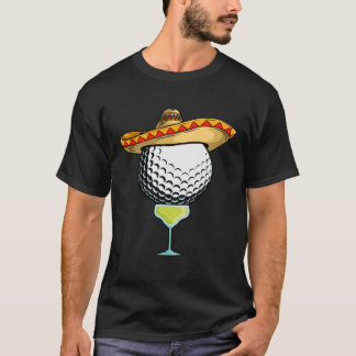 Cinco de Mayo Golf Ball mit Sombrero und Margarit T-Shirt