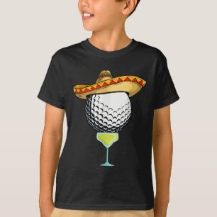 Cinco de Mayo Golf Ball mit Sombrero und Margarit T-Shirt