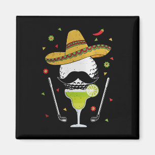 Cinco De Mayo Golf-Trikot mit Sombrero und Margari Magnet