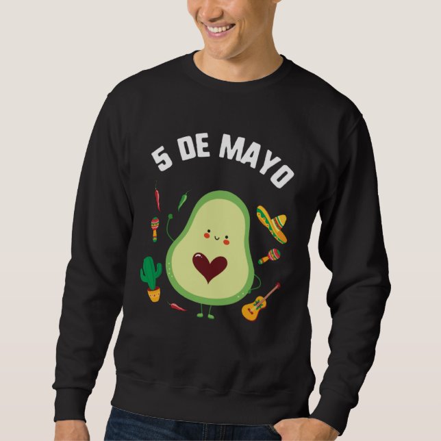 Cinco De Mayo Guacamole Avocado Fiesta Mexican Som Sweatshirt (Vorderseite)