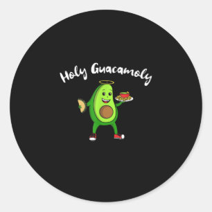Cinco de Mayo Holy Guacamole Avocado Taco Food Runder Aufkleber