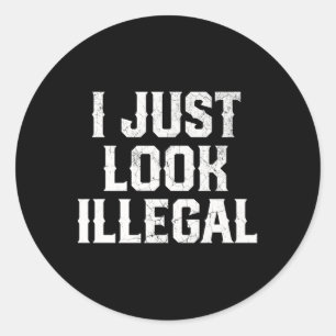 Cinco De Mayo ich sehe einfach illegal mexikanisch Runder Aufkleber