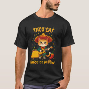 Cinco de Mayo im mexikanischen Stil mit Taco Cat's T-Shirt