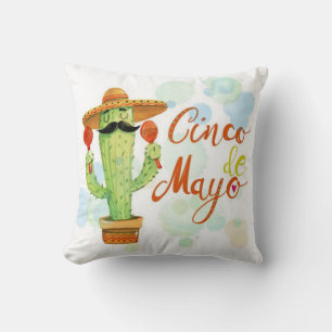 Cinco De Mayo Kaktus Kissen