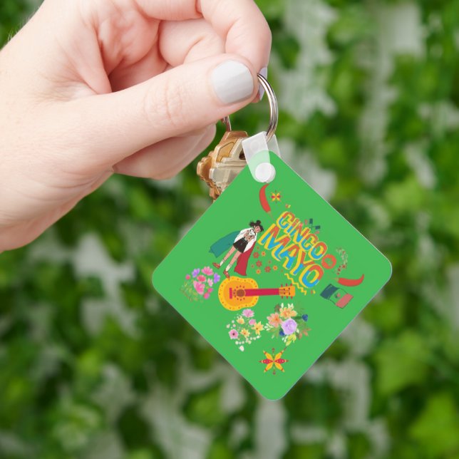 Cinco De Mayo kelly green Schlüsselanhänger (Hand)