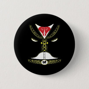 Cinco De Mayo Kostüme Mexikanisches Mariachi Charr Button