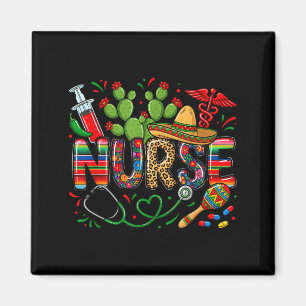 Cinco de Mayo Krankenschwester Kokette Schleife St Magnet