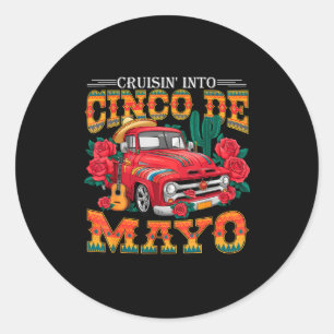 Cinco De Mayo Kreuzfahrt Mexiko Mexikanische Fiest Runder Aufkleber