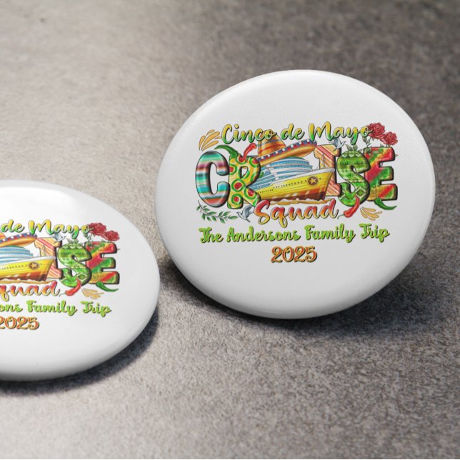 Cinco De Mayo Kreuzfahrt-Shirt mit individuellem N Button (Von Creator hochgeladen)
