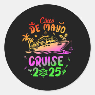 Cinco De Mayo Kreuzfahrtschiff 2025 Familie Squad  Runder Aufkleber