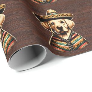 Cinco De Mayo Labrador Retriever Poncho Sombrero Geschenkpapier