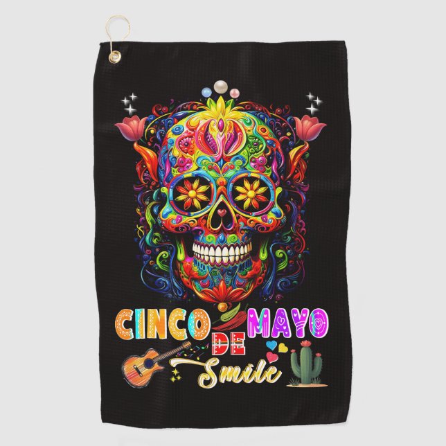 Cinco De Mayo Lächeln Golfhandtuch (Vorderseite)