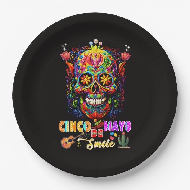 Cinco De Mayo Lächeln Pappteller (Vorderseite)