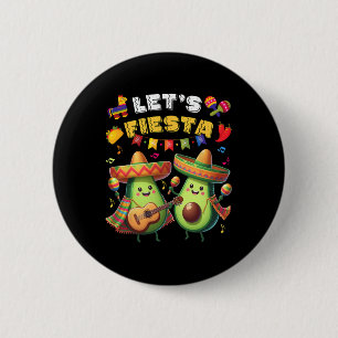 Cinco De Mayo Lass uns Fiesta Poncho Avocado Junge Button