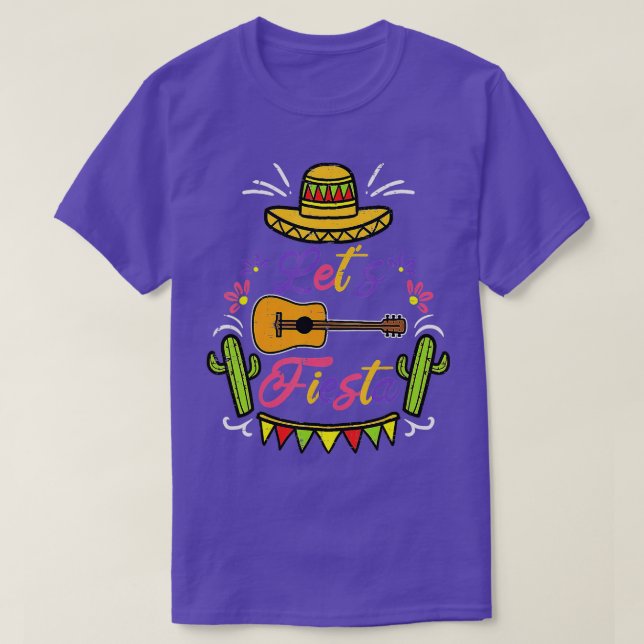 Cinco De Mayo Lasse Fiesta Cactus Sombrero Hat Fun T-Shirt (Design vorne)