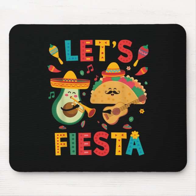 Cinco De Mayo Lasse Fiesta Mexico Funny Mexican Pa Mousepad (Vorne)