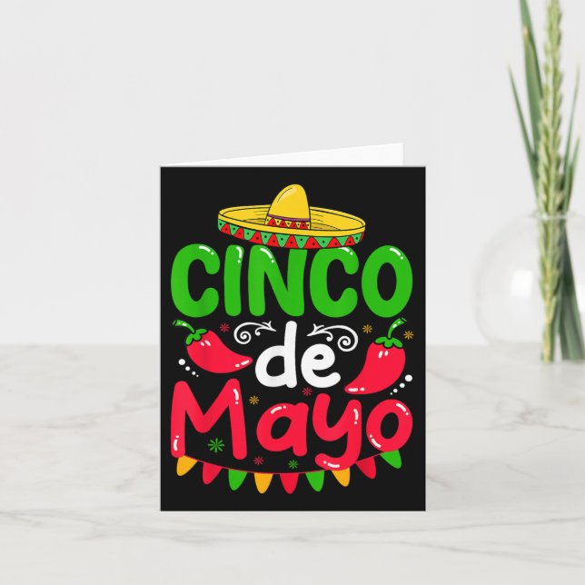 Cinco De Mayo Lasst Fiesta Squad 5 De Mayo Mexikan Karte (Vorderseite)