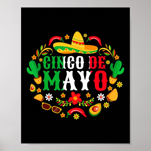 Cinco De Mayo Lasst Fiesta Squad 5 De Mayo Mexikan Poster (Vorne)
