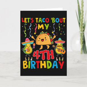 Cinco De Mayo Lasst uns taco über meinen 4. Geburt Karte