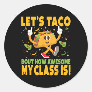 Cinco De Mayo Lehrer lässt taco darüber sprechen,  Runder Aufkleber