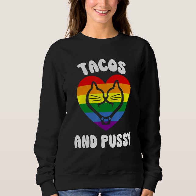 Cinco De Mayo Lesbian Pride Stuff Gay Pride Cats A Sweatshirt (Vorderseite)