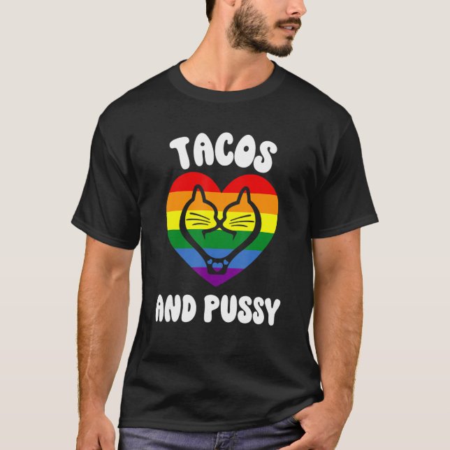 Cinco De Mayo Lesbian Pride Stuff Gay Pride Cats A T-Shirt (Vorderseite)