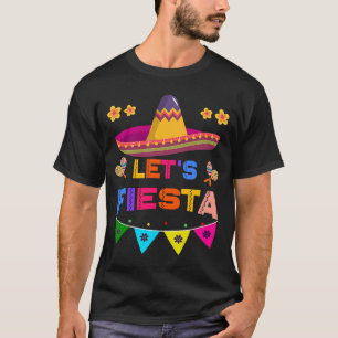 Cinco De Mayo Let's Fiesta Cactus Sombrero Hat T-Shirt