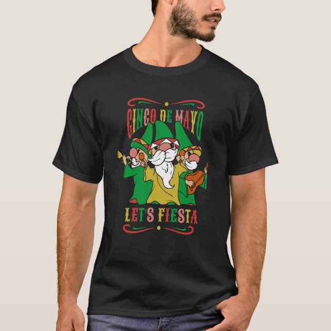 cinco de mayo let's fiesta gnomes fest T-Shirt (Vorderseite)