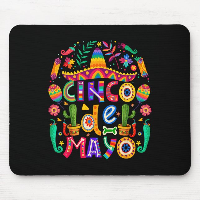 Cinco de Mayo Lets Fiesta Squad 5 Mousepad (Vorne)